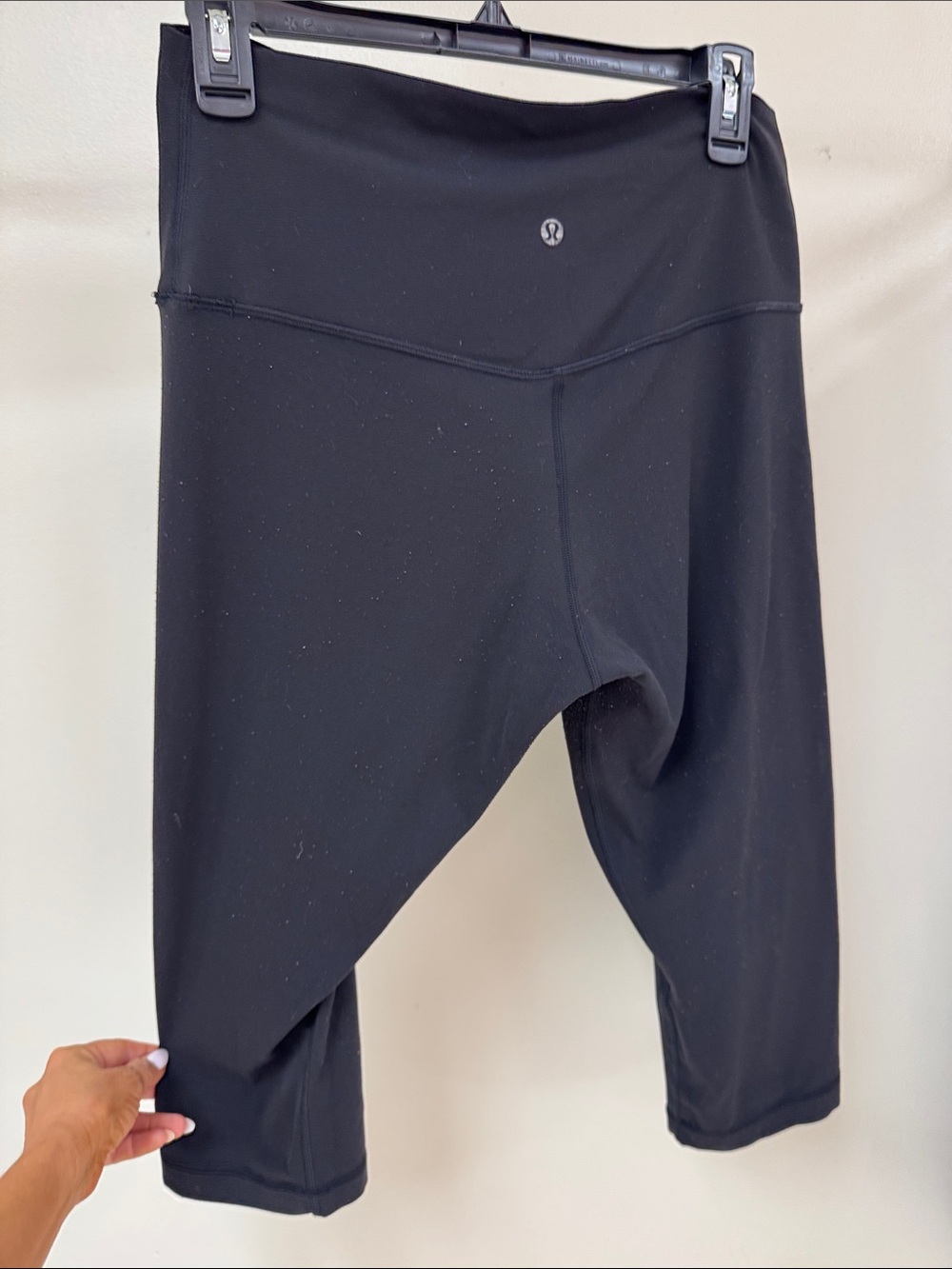 lululemon athletica Black Cropped High-Rise Leggings